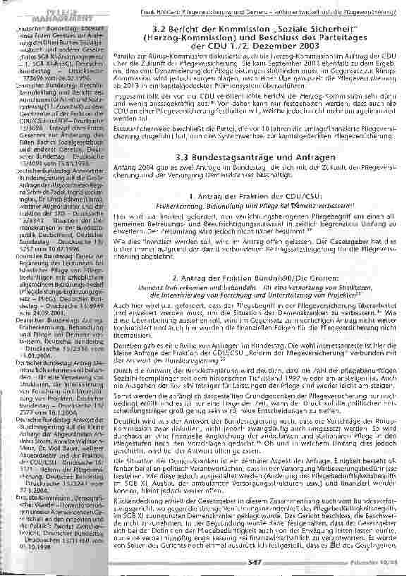Vorschauseite 6: Pflegeversicherung und Demenz wohin entwickelt sich die Pflegeversicherung