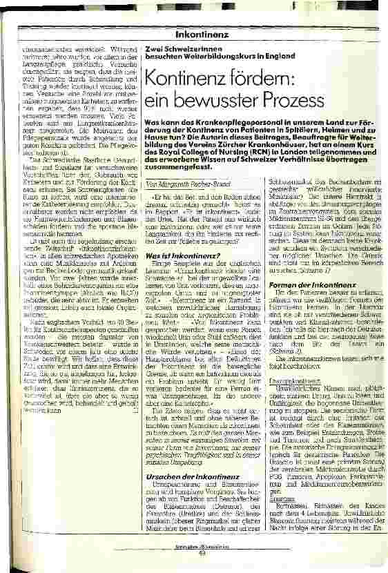 Vorschauseite 1: Kontinenz fördern: ein bewusster Prozess