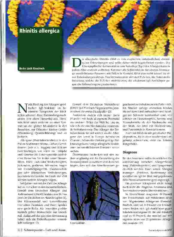 Vorschauseite 1: Rhinitis allergica