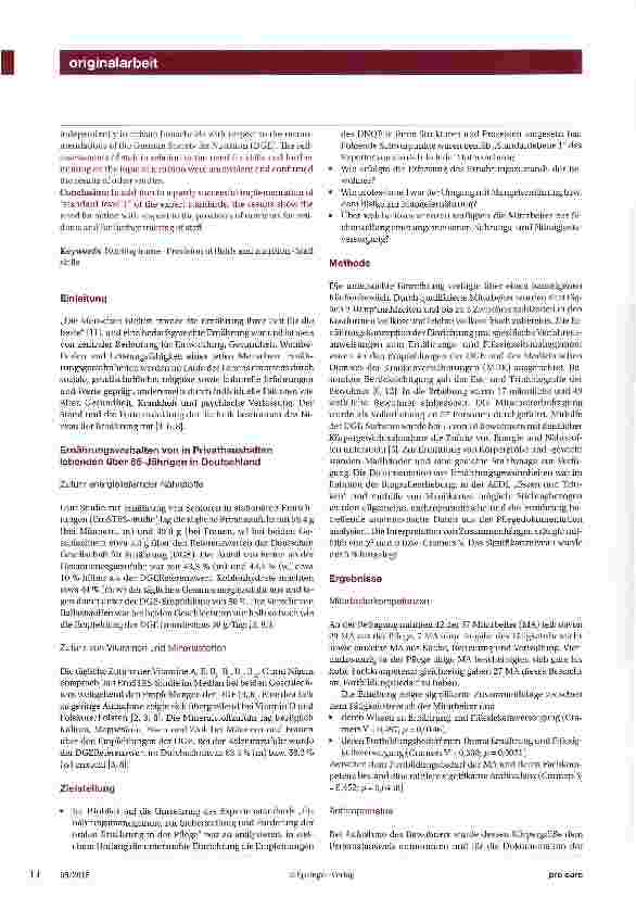Vorschauseite 2: Umsetzung der „Standardebene 1 Pflegediagnostik und Pflegeanamnese des Expertenstandards „Ernährungsmanagement zur Sicherung und Förderung der oralen Ernährung in der Pflege in ei…