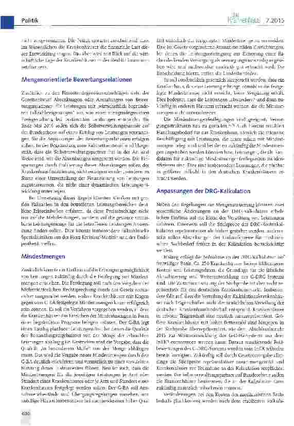 Vorschauseite 5: Das KHSG und seine potenziellen Auswirkungen auf die Leistungs-vergütung der Krankenhäuser