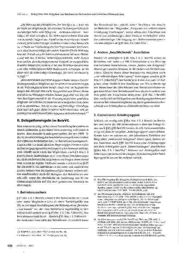 Vorschauseite 3: Delegation von Aufgaben und Rechten im Personalrat und zwischen Personalräten