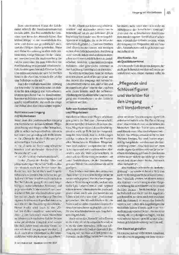 Vorschauseite 2: Den Tod nicht verbannen