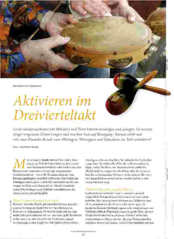 Vorschauseite 1: Aktivieren im Dreivierteltakt