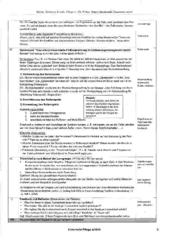 Vorschauseite 3: Interprofessionelle Zusammenarbeit gestalten, Konflikte im Team reflektieren