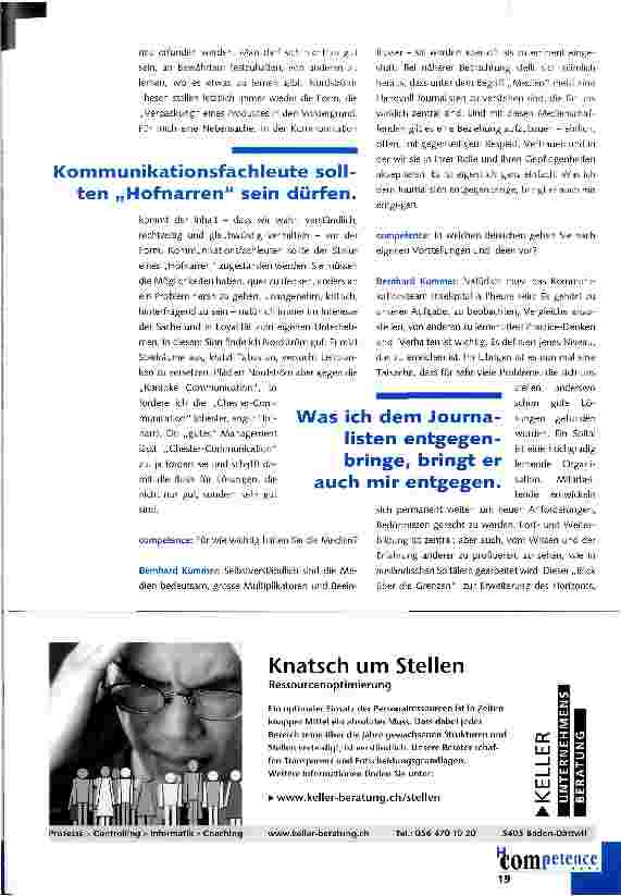 Vorschauseite 3: Spital-Kommunikation: Für Hofnarren und Qualität