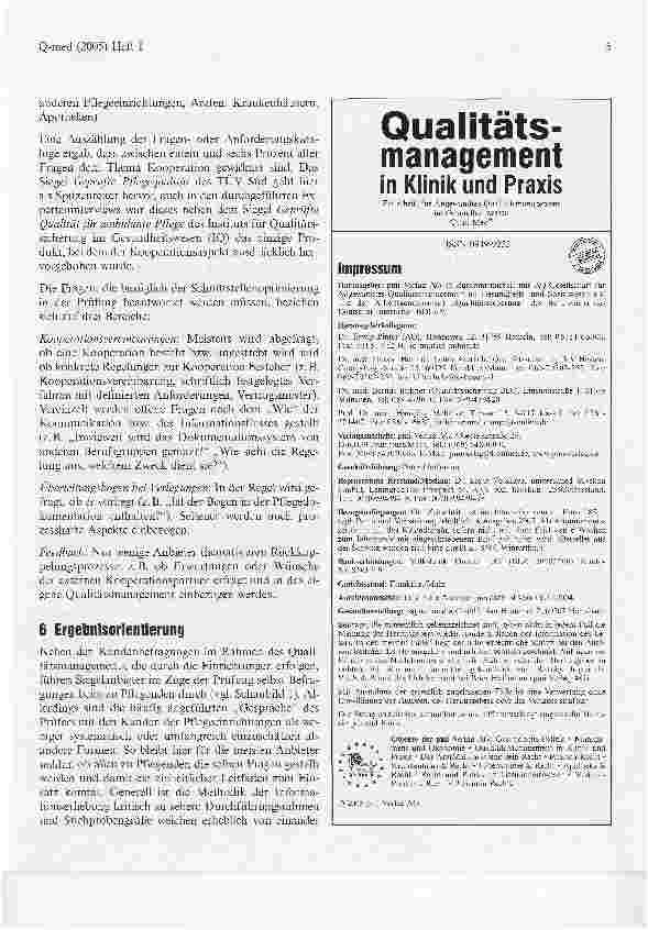 Vorschauseite 5: Transparenz bei Qualitätssiegeln für Pflegeeinrichtungen