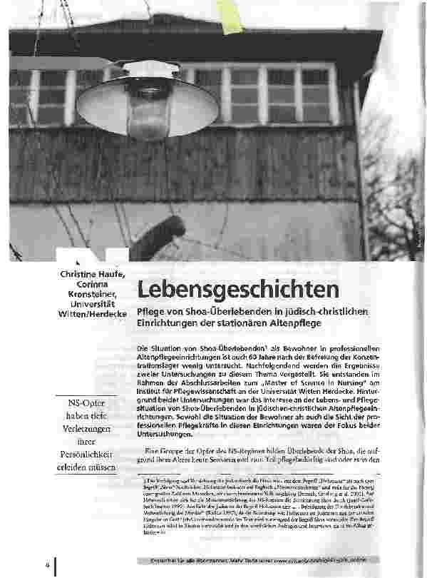 Vorschauseite 1: Lebensgeschichten