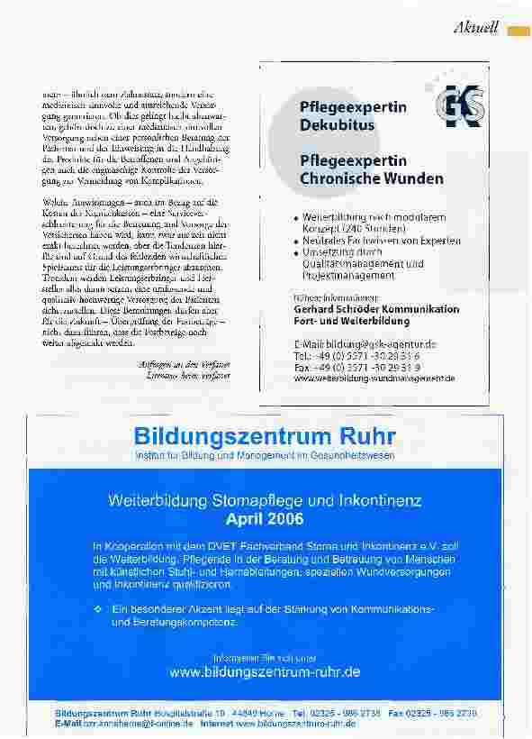 Vorschauseite 3: Festbeträge für Hilfsmittel -Wichtige Serviceleistungen gefährdet?