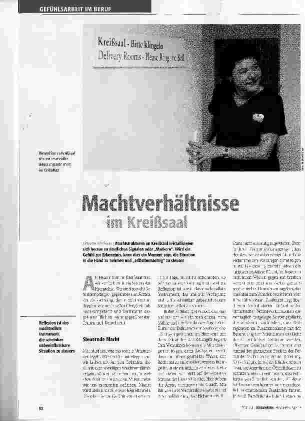 Vorschauseite 1: Machtverhältnisse im Kreißsaal