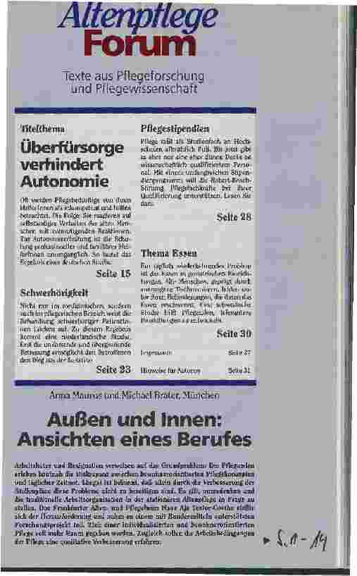 Vorschauseite 1: Außen und innen: Ansichten eines Berufes
