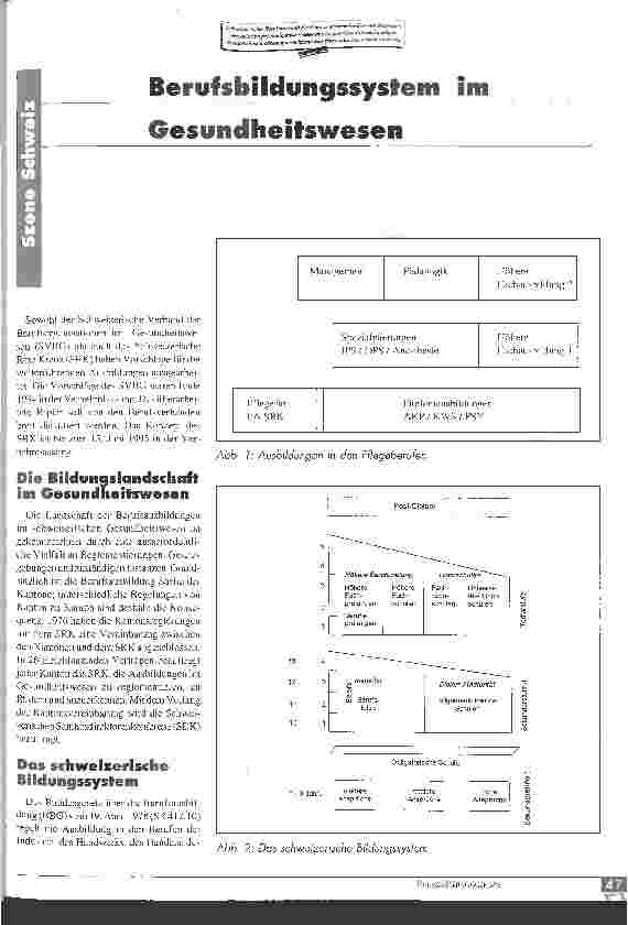 Vorschauseite 1: Berufsbildungssystem im Gesundheitswesen