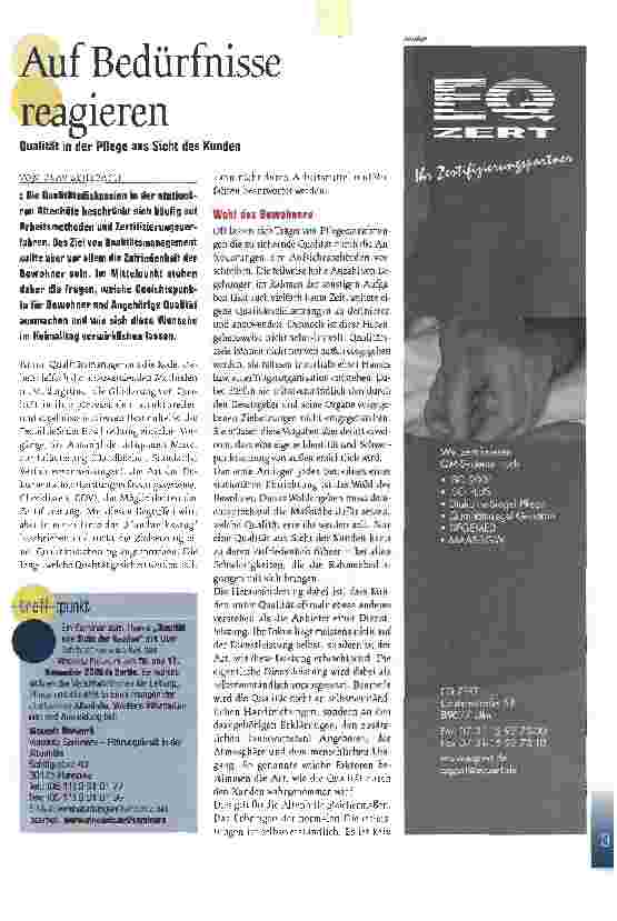 Vorschauseite 1: Auf Bedürfnisse reagieren