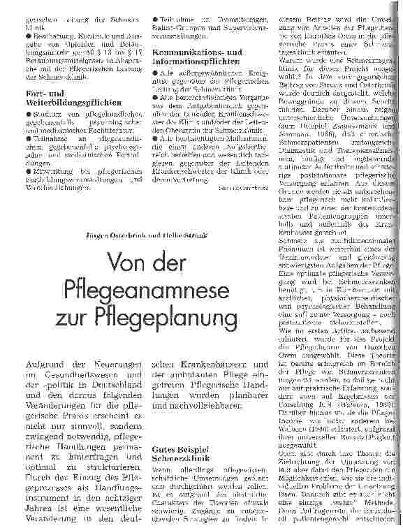 Vorschauseite 3: Aufgabenbeschreibung der Pflegenden in der Schmerztagesklinik