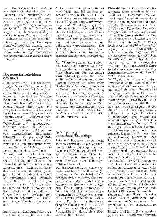Vorschauseite 2: Recht auf eigenen Tod? Die Sterbehilfe nach der neuen Rechtsprechnung des Bundesgerichtshofs