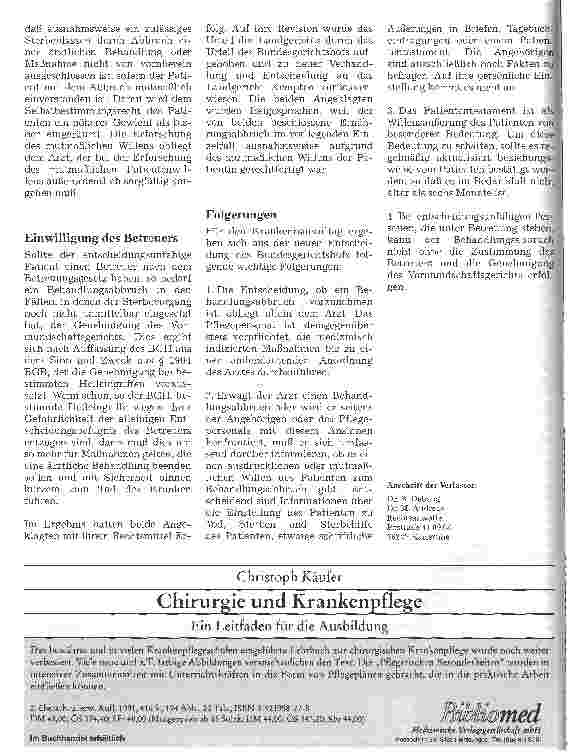 Vorschauseite 3: Recht auf eigenen Tod? Die Sterbehilfe nach der neuen Rechtsprechnung des Bundesgerichtshofs