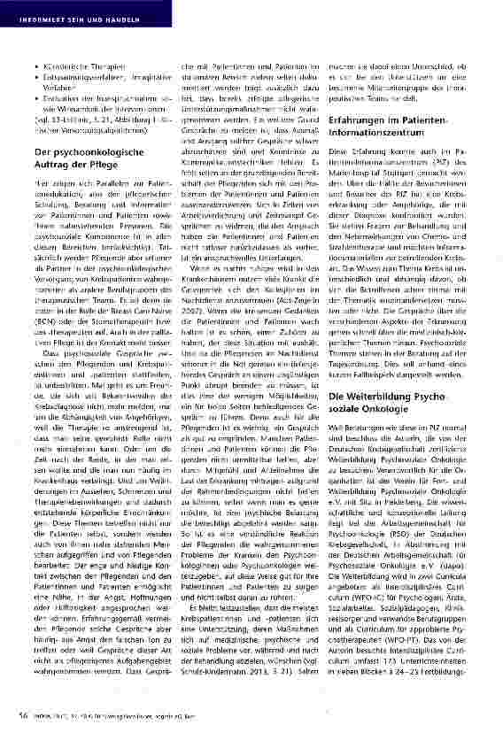 Vorschauseite 2: Pflegearbeit in der Psychoonkologie