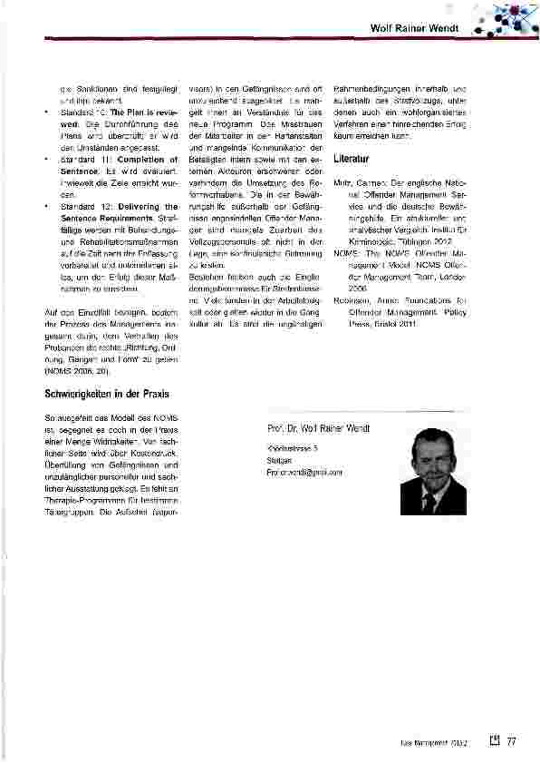 Vorschauseite 3: Das englische Straffälligenmanagement NOMS