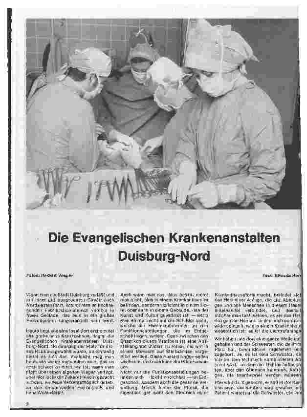 Vorschauseite 1: Die Evangelischen Krankenanstalten Duisburg-Nord