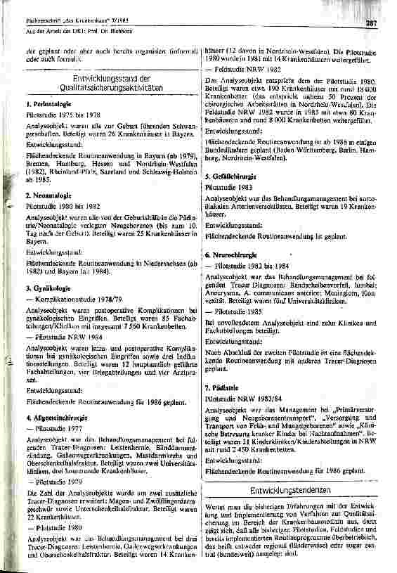 Vorschauseite 6: Programme zur Qualitätssicherung in der Krankenhausmedizin
