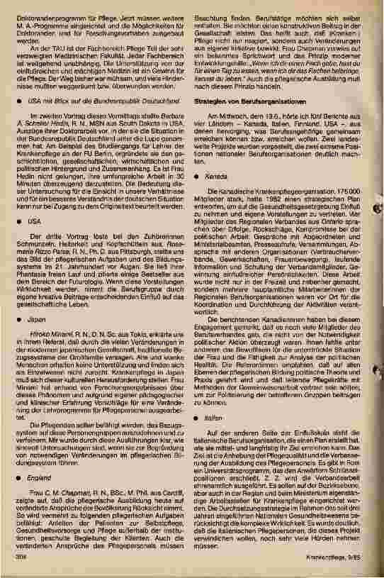 Vorschauseite 2: Fakten - Einsicht - Herausforderung, Notizen vom ICN -Kongreß