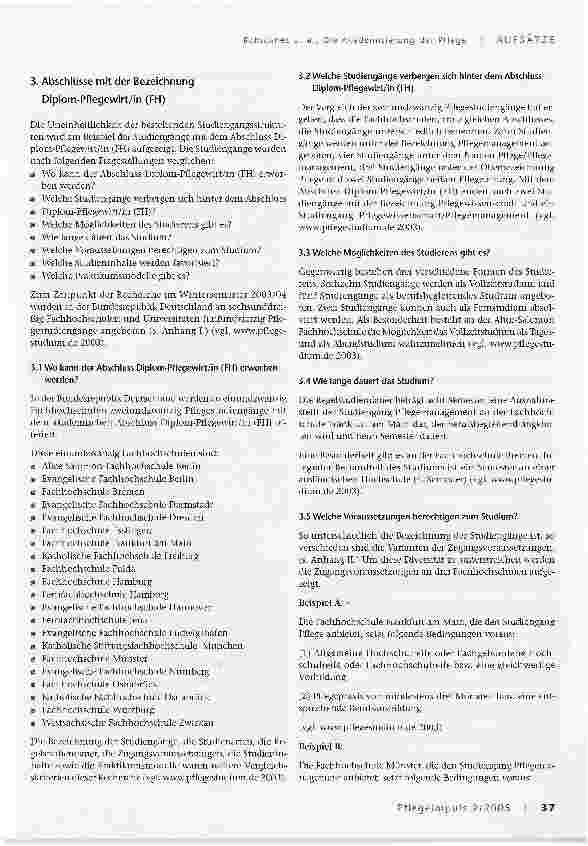 Vorschauseite 3: Die Akademisierung der Pflege
