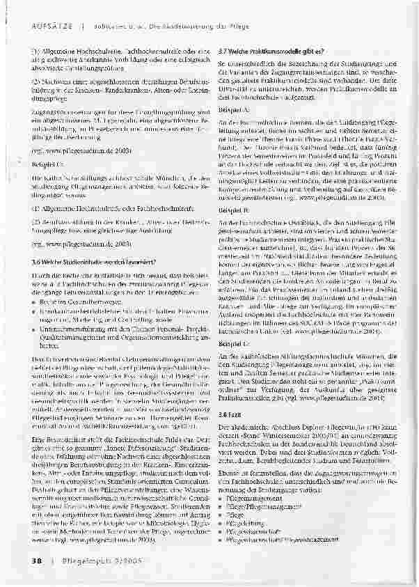 Vorschauseite 4: Die Akademisierung der Pflege