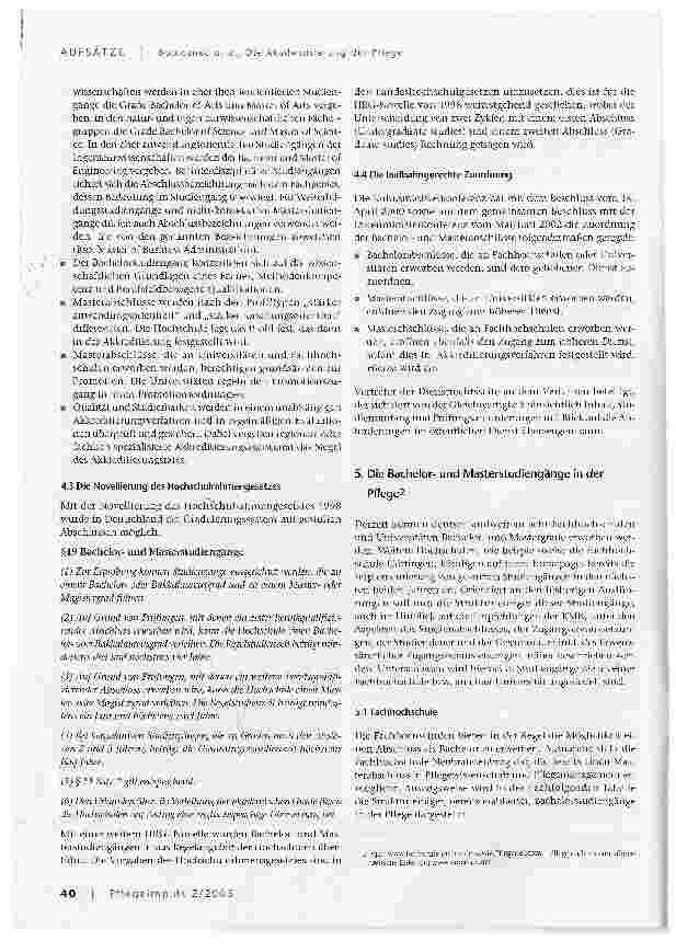 Vorschauseite 6: Die Akademisierung der Pflege
