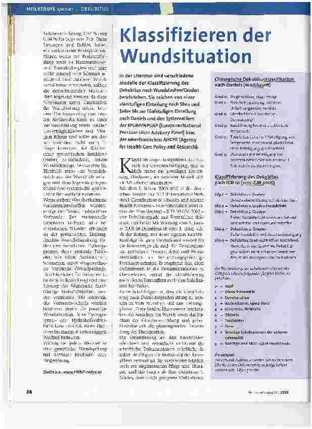 Vorschauseite 1: Klassifizieren der Wundsituation