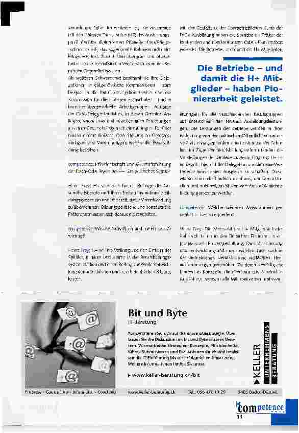 Vorschauseite 3: Berufsbildungsreform im Gesundheitswesen: Der Dschungel lichtet sich