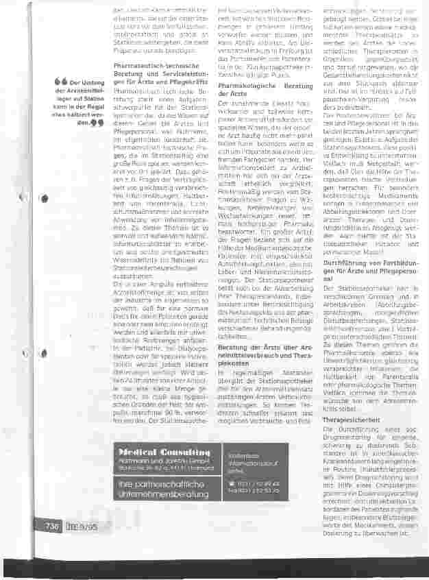 Vorschauseite 3: Apotheker auf Station - eine lohnende Investition Steigerung von Qualität und Wirtschaftlichkeit der Arzneimitteltherapie