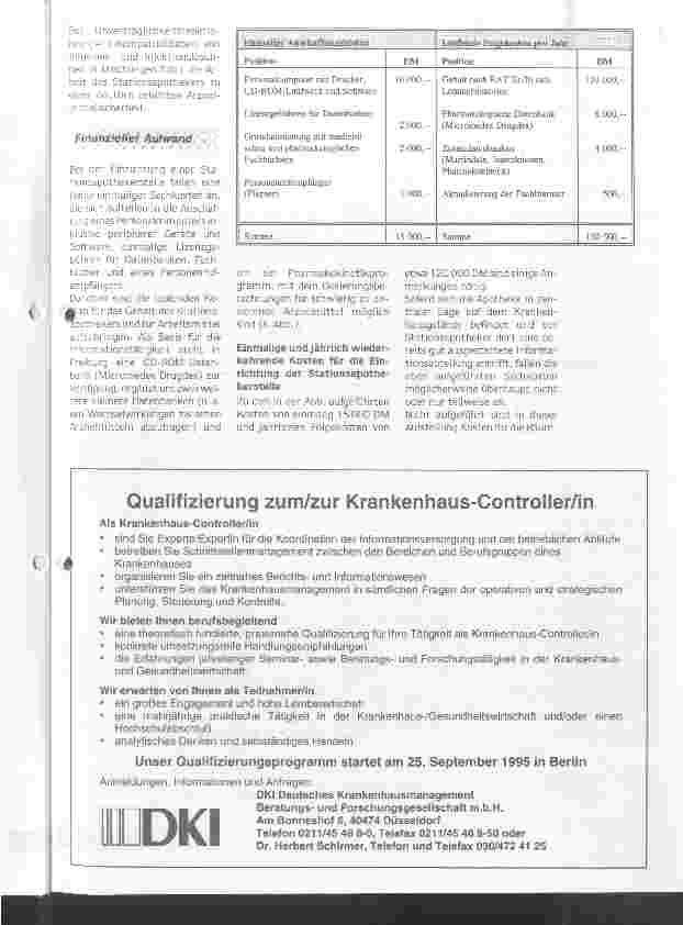 Vorschauseite 4: Apotheker auf Station - eine lohnende Investition Steigerung von Qualität und Wirtschaftlichkeit der Arzneimitteltherapie