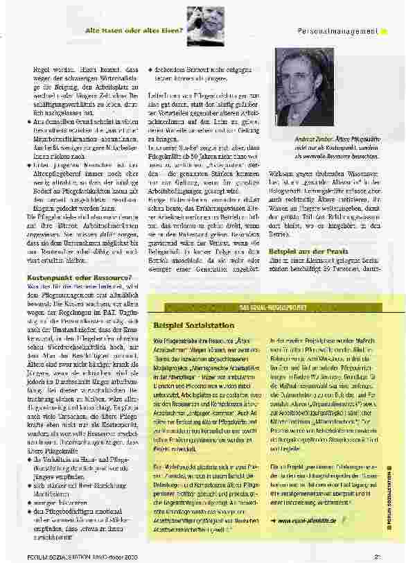 Vorschauseite 2: Mitarbeiter über 50. Alte Hasen oder altes Eisen?