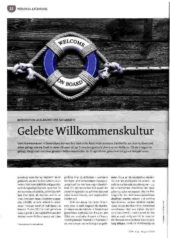 Vorschauseite 1: Gelebte Willkommenskultur