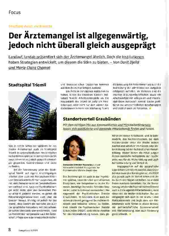 Vorschauseite 1: Der Ärztemangel ist allgegenwärtig, jedoch nicht überall gleich ausgeprägt