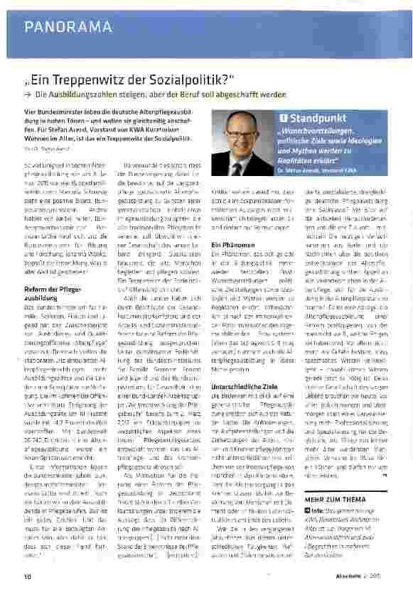 Vorschauseite 1: Ein Treppenwitz der Sozialpolitik?