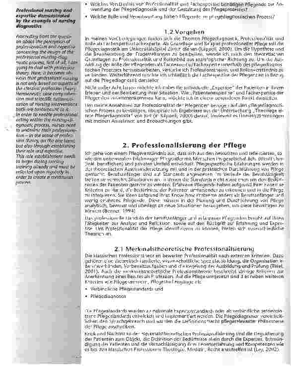 Vorschauseite 2: Professionelle Pflege und Fachexpertise am Beispiel Pflegediagnostik