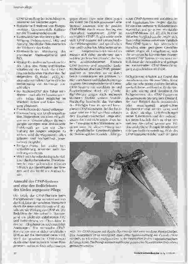 Vorschauseite 4: Bronchopulmonale Dysplasie (BPD) und CPAP-Anwendung beim Frühund NeugeborenenTeil II: Durchführung der CPAP-Beatmung