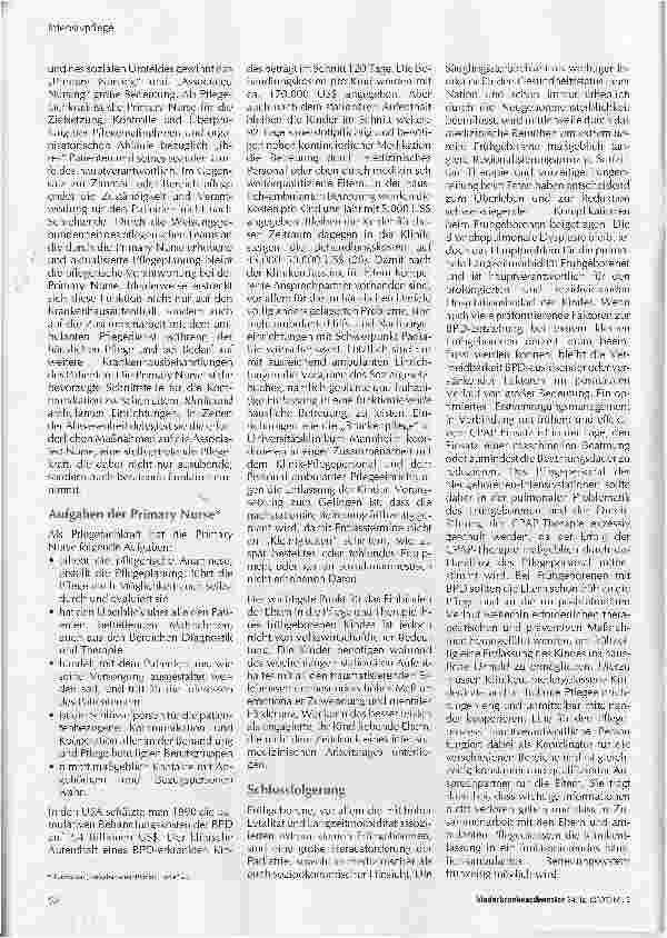 Vorschauseite 6: Bronchopulmonale Dysplasie (BPD) und CPAP-Anwendung beim Frühund NeugeborenenTeil II: Durchführung der CPAP-Beatmung
