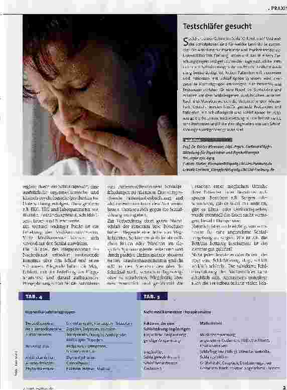Vorschauseite 2: Der gestörte SchlafHinweise zum ..Nachtleben in Klinik und Heim