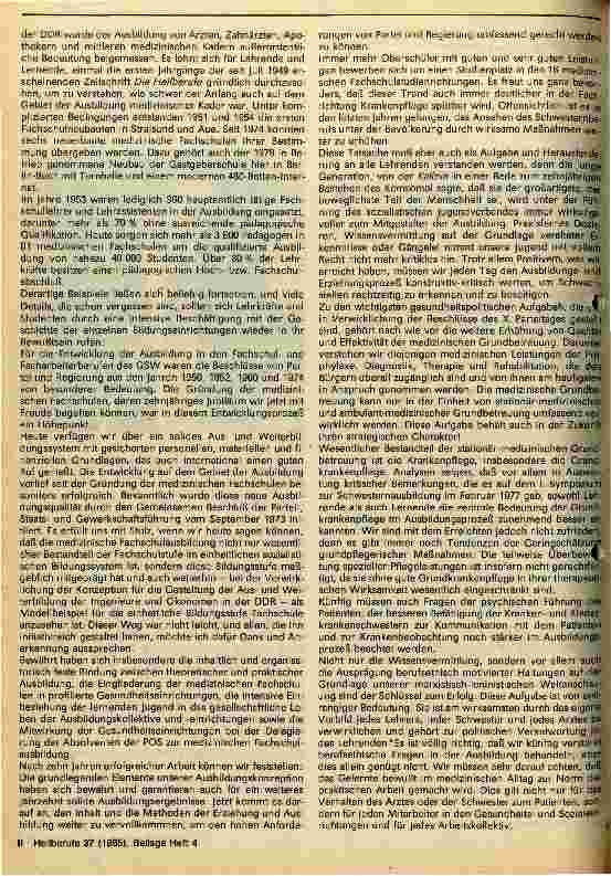 Vorschauseite 2: Symposium zur Ausbildung von Krankenschwestern und Kinderkrankenschwestern in der DDR am 25. und 26. Oktober 1984