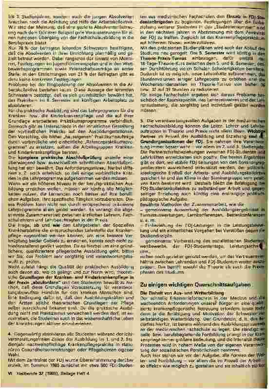 Vorschauseite 6: Symposium zur Ausbildung von Krankenschwestern und Kinderkrankenschwestern in der DDR am 25. und 26. Oktober 1984