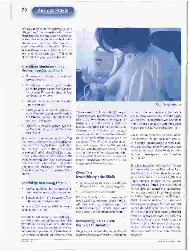 Vorschauseite 3: Operation - Intensivstation - und trotzdem Stillen? !Eine ungewöhnliche Stillgeschichte, die zeigt, dass mit gutem Willen und guter Zusammenarbeit viele möglich ist, was auf den e…