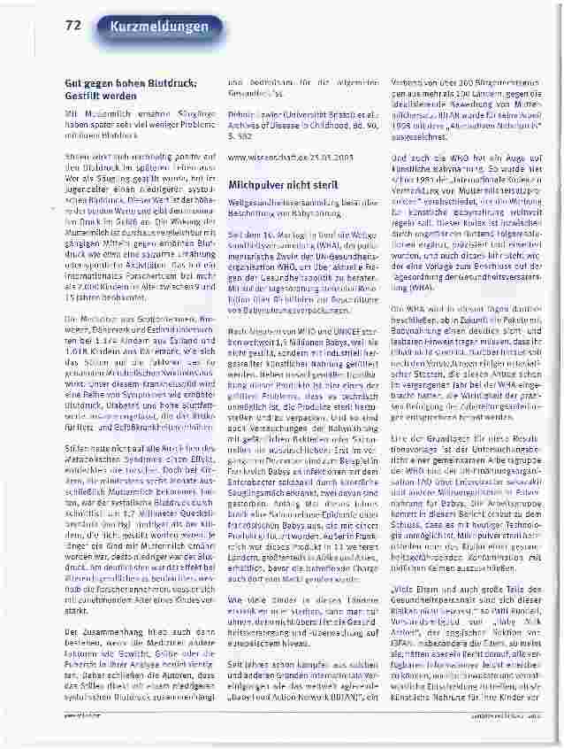 Vorschauseite 5: Operation - Intensivstation - und trotzdem Stillen? !Eine ungewöhnliche Stillgeschichte, die zeigt, dass mit gutem Willen und guter Zusammenarbeit viele möglich ist, was auf den e…