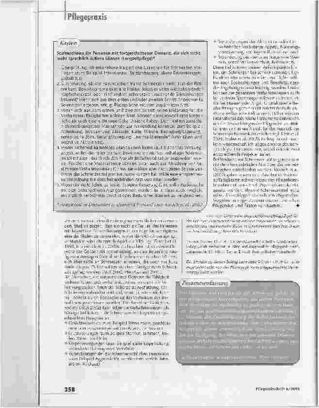 Vorschauseite 4: Schmerzmanagement bei alten Menschen -Teil 2: stärkste vorstellbare Schmerzen Schmerzen richtig erkennen und einschätzen