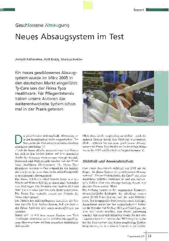 Vorschauseite 1: Geschlossene AbsaugungNeues Absaugsystem im Test