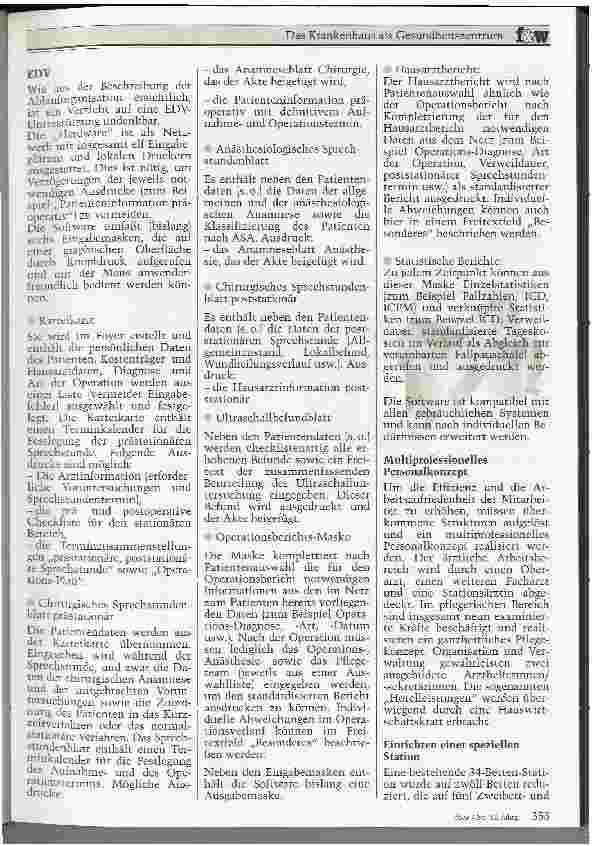 Vorschauseite 3: Das Interdisziplinäre Kurzzeittherapie-Centrum Eine organisatorische Antwort auf die Herausforderungen des GSG und der minimal-invasiven Chirurgie