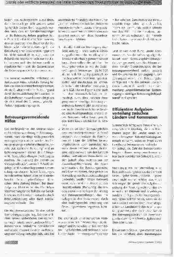 Vorschauseite 3: Soziale oder rechtliche Betreuung: Maßstäbe für notwendige Strukturreformen im Betreuungswesen