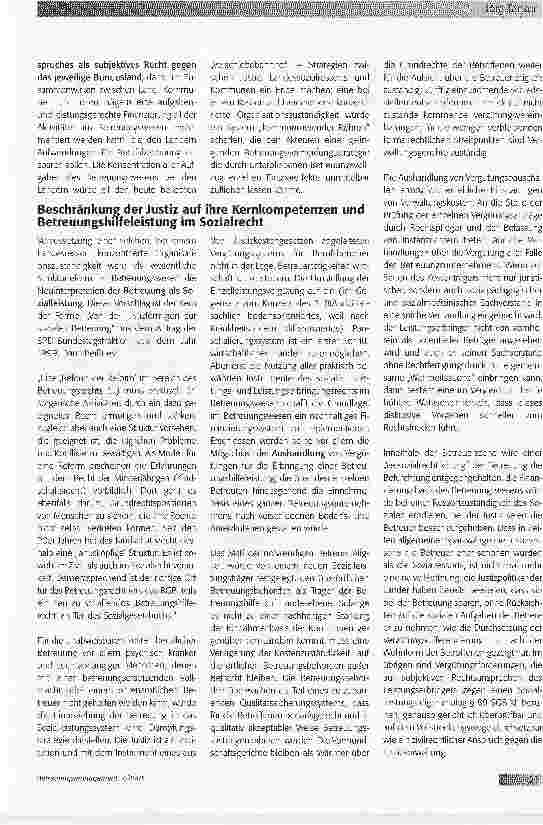 Vorschauseite 4: Soziale oder rechtliche Betreuung: Maßstäbe für notwendige Strukturreformen im Betreuungswesen