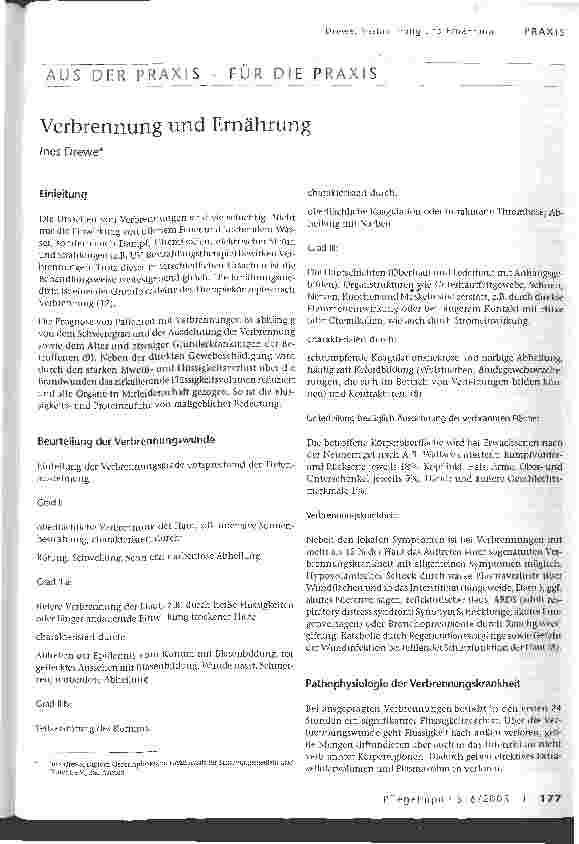 Vorschauseite 1: Verbrennung und Ernährung